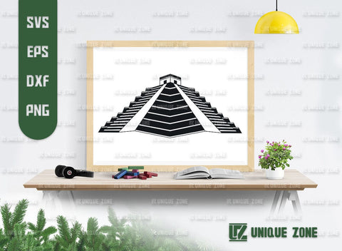 Chichen Itza SVG Bundle, Pyramid Silhouette, Mayan Pyramid Svg, Maya Civilization Svg, Egypt Svg, Mexico Svg, SVG Unique Zone 