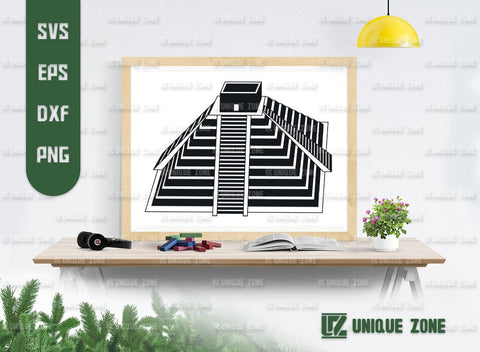Chichen Itza SVG Bundle, Pyramid Silhouette, Mayan Pyramid Svg, Maya Civilization Svg, Egypt Svg, Mexico Svg, SVG Unique Zone 