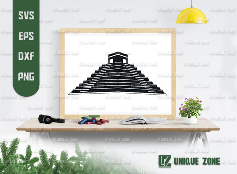Chichen Itza SVG Bundle, Pyramid Silhouette, Mayan Pyramid Svg, Maya Civilization Svg, Egypt Svg, Mexico Svg, SVG Unique Zone 
