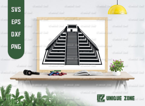 Chichen Itza SVG Bundle, Pyramid Silhouette, Mayan Pyramid Svg, Maya Civilization Svg, Egypt Svg, Mexico Svg, SVG Unique Zone 