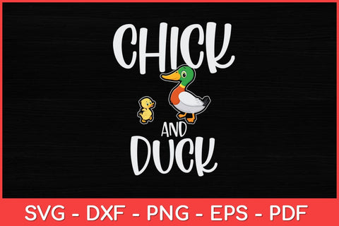 Chick and Duck Funny Svg Design SVG artprintfile 