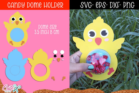 Chick Candy Dome | Easter SVG Paper Craft SVG Cute files 