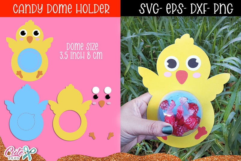 Chick Candy Dome | Easter SVG Paper Craft SVG Cute files 