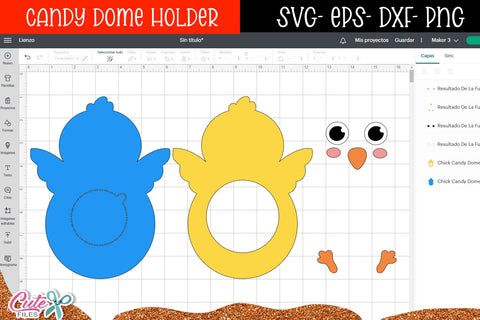 Chick Candy Dome | Easter SVG Paper Craft SVG Cute files 