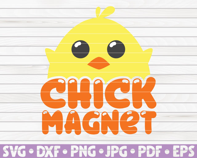 Chick Magnet SVG | Easter quote SVG HQDigitalArt 