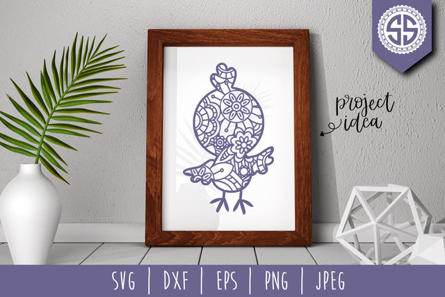 Chick Mandala Zentangle SVG SavoringSurprises 
