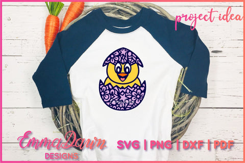 Chick SVG | Baby Chick in Egg SVG SVG Emma Dawn Designs 