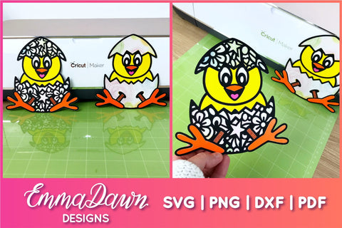 Chick SVG Bundle, Cute Easter Chick SVG Cut File Bundle SVG Emma Dawn Designs 