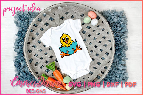 Chick SVG Bundle, Cute Easter Chick SVG Cut File Bundle SVG Emma Dawn Designs 