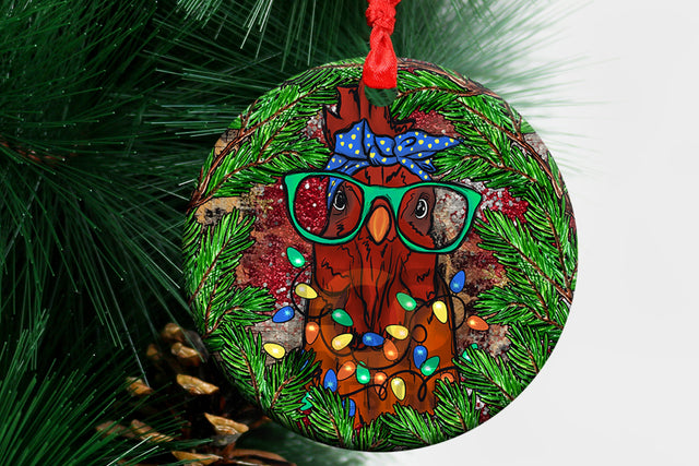 Chicken Christmas Ornament Png Sublimation Design, Christmas Ornament Png, Merry Christmas Png, Christmas Chicken Ornament,Download Sublimation BOO-design 