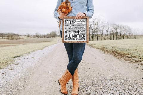 Chicken Coop Rules SVG - Funny Chicken Cut File SVG Pickled Thistle Creative 