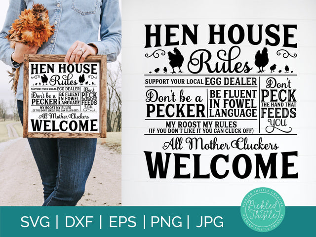 Chicken Coop Rules SVG SVG Pickled Thistle Creative 