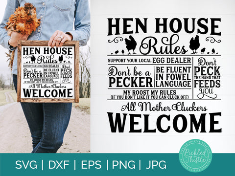 Chicken Coop Rules SVG SVG Pickled Thistle Creative 