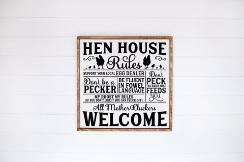 Chicken Coop Rules SVG SVG Pickled Thistle Creative 