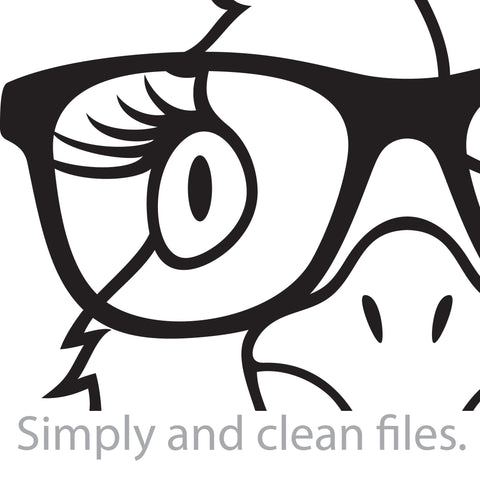 Chicken face with glasses SVG TribaliumArtSF 