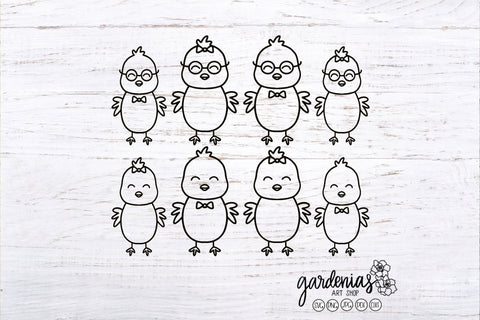 Chicken Family SVG Bundle SVG Gardenias Art Shop 