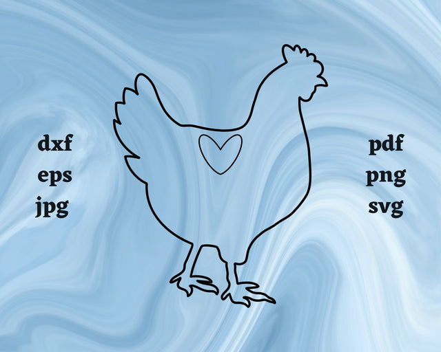 Chicken Heart SVG Cut File SVG Northern Light SVG 