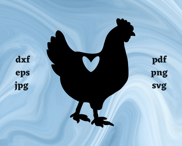 Chicken Heart SVG Cut File SVG Northern Light SVG 