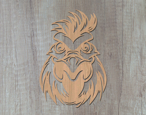 Chicken Laser SVG Cut File, Chicken Glowforge File, Hen Laser SVG, Chicken DXF, Chicken Wall Art SVG SVG HappyDesignStudio 