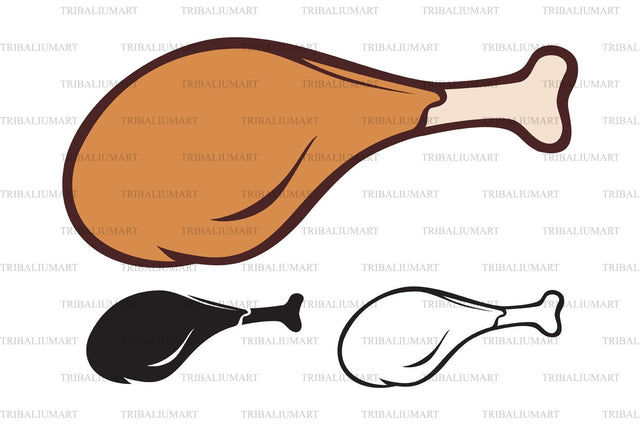 Chicken leg SVG TribaliumArtSF 