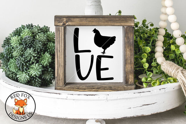 Chicken Love SVG, Chicken Lover Cut Files Svg Png Dxf SVG RedFoxDesignsUS 