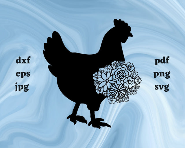 Chicken Mandala SVG Cut File SVG Northern Light SVG 