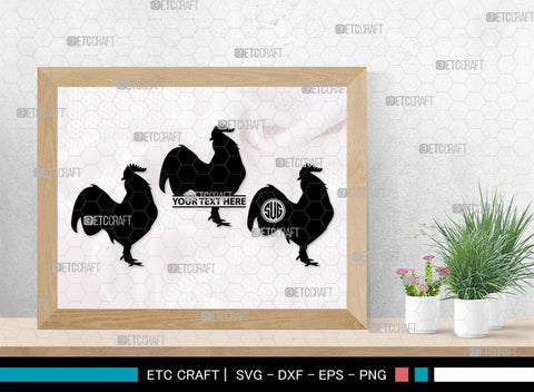 Chicken Monogram, Chicken Silhouette, Chicken SVG, Hen Svg, Chick Svg, Baby Chick Svg, SB00237 SVG ETC Craft 