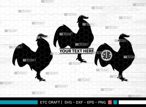 Chicken Monogram, Chicken Silhouette, Chicken SVG, Hen Svg, Chick Svg, Baby Chick Svg, SB00237 SVG ETC Craft 