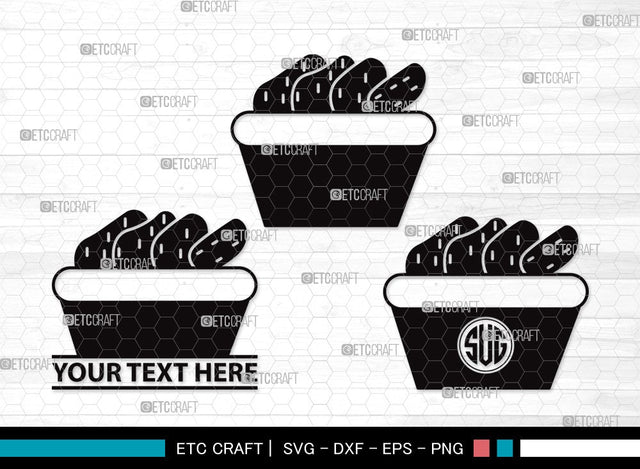 Chicken Nuggets Monogram SVG | Chicken Svg | Nuggets Svg | Fried Chicken Svg | Chicken Nugs | Chicken Nuggets Clipart SVG ETC Craft 