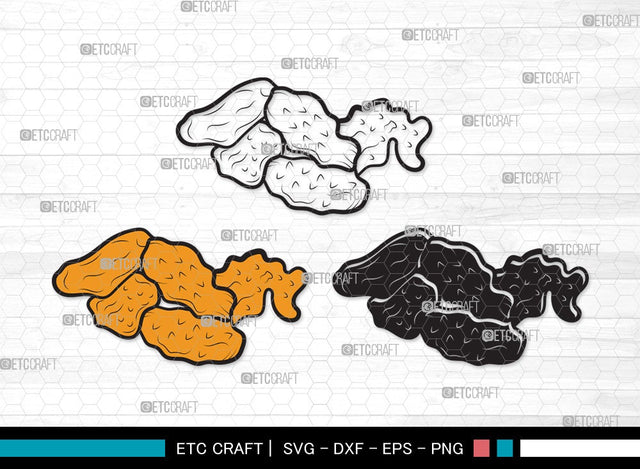 Chicken Nuggets SVG | Chicken Svg | Nuggets Svg | Fried Chicken Svg | Chicken Nugs | Chicken Nuggets Clipart SVG ETC Craft 