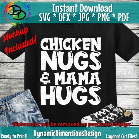 Chicken Nugs and Mom Snugs SVG DynamicDimensionsDesign 