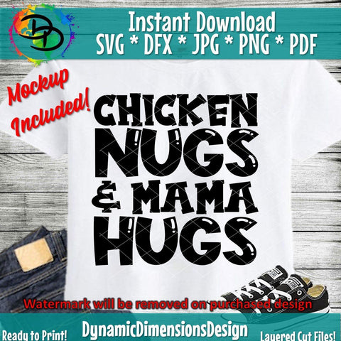Chicken Nugs and Mom Snugs SVG DynamicDimensionsDesign 