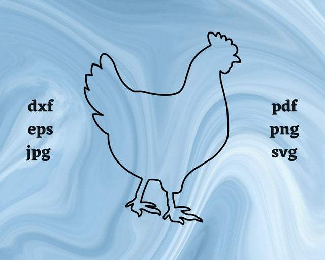 Chicken Outline SVG Cut File SVG Northern Light SVG 