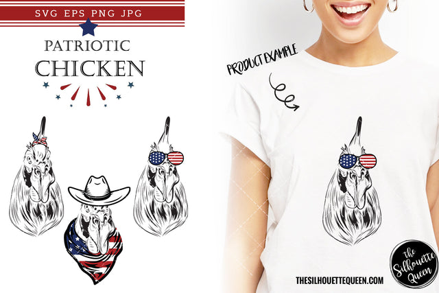 Chicken Patriotic Cut files and Sublimation SVG Loveleen Kaur 