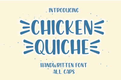 Chicken Quiche Font Manjali_Studio 