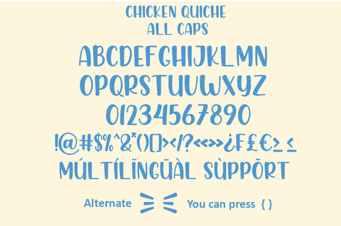 Chicken Quiche Font Manjali_Studio 