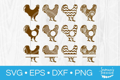 Chicken Rooster Bundle SVG SavanasDesign 