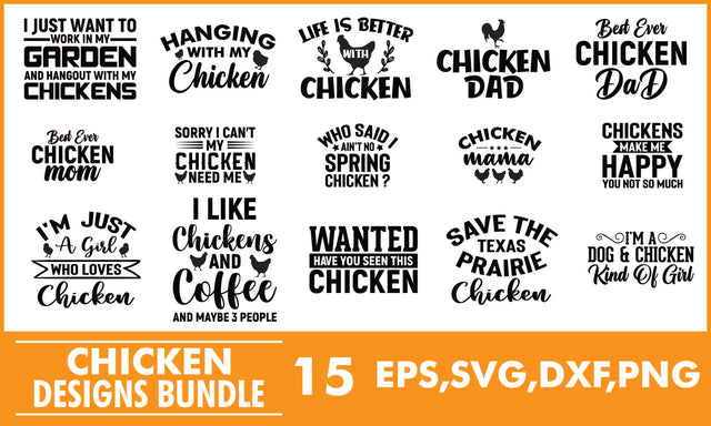 Chicken SVG Designs Bundle SVG PatternFeed8 