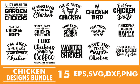Chicken SVG Designs Bundle SVG PatternFeed8 