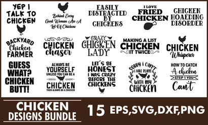 Chicken SVG Designs Bundle SVG PatternFeed8 