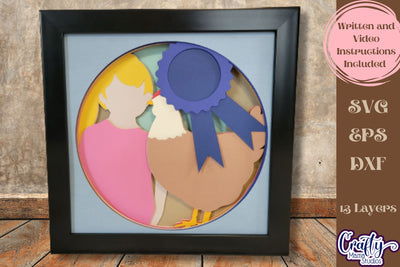Chicken Svg Shadow Box, 3D Layered Chicken Competition File SVG Crafty Mama Studios 