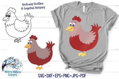 Chicken SVG SVG Wispy Willow Designs 