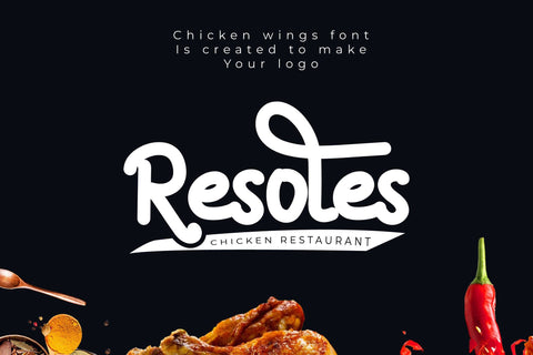 Chicken Wings Bold Script Font LetterdayStudio 