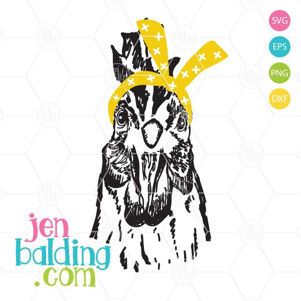 Chicken with Bandana SVG So Fontsy Design Shop 