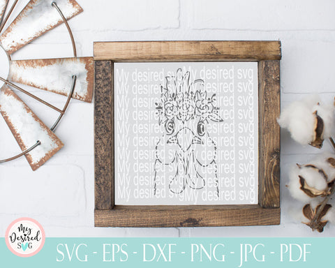 Chicken with Flower SVG, Chicken with Crown SVG, Chicken Floral Svg, Farm animal, Funny Floral Crown, Animal Face, Cricut File, Hand Drawn SVG MyDesiredSVG 