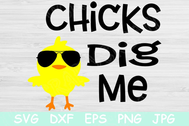 Chicks Dig Me Svg, Boy Easter Svg Files. Easter Chick Svg Files for Cricut and Silhouette Cameo. Easter Cut File for Kids Shirt Designs. SVG TiffsCraftyCreations 