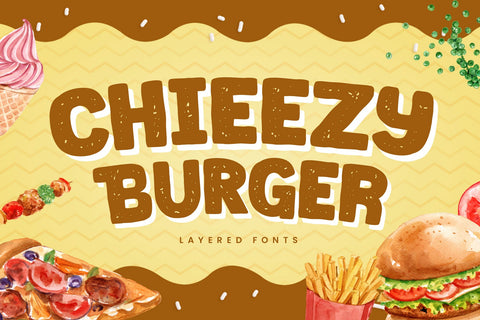 Chieezy Burger - Layered Font Font Arterfak Project 