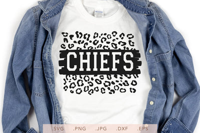 Chiefs Leopard Design SVG DXF JPG PNG EPS | School Team Spirit | Team Shirt Sublimation SVG Nanda Bayu 