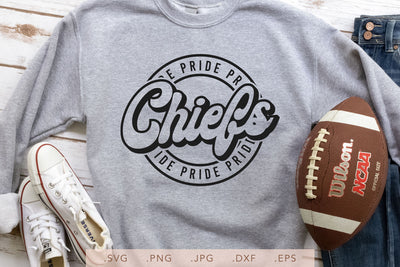 Chiefs Pride Round Vintage SVG DXF JPG PNG EPS | School Team Spirit | Team Shirt Sublimation SVG Nanda Bayu 