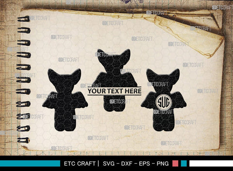 Chihuahua Dog Monogram, Chihuahua Dog Silhouette, Chihuahua Dog SVG, Chihuahua Svg, Dog Svg, Animal Svg, SB00238 SVG ETC Craft 